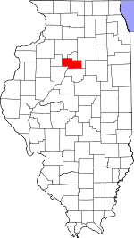 Map of Illinois showing Marshall County - Click on map for a greater detail.