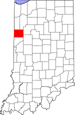 Map of Indiana showing Benton County - Click on map for a greater detail.