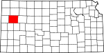 Map of Kansas showing Logan County - Click on map for a greater detail.