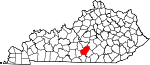 Map of Kentucky showing Adair County - Click on map for a greater detail.