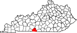 Map of Kentucky showing Allen County - Click on map for a greater detail.