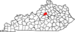 Map of Kentucky showing Anderson County - Click on map for a greater detail.