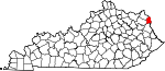 Map of Kentucky showing Boyd County - Click on map for a greater detail.