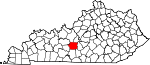 Map of Kentucky showing Hart County - Click on map for a greater detail.