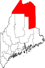 Map of Maine showing Aroostook County - Click on map for a greater detail.