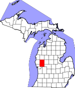 Map of Michigan showing Newaygo County - Click on map for a greater detail.