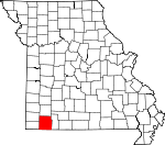 Map of Missouri showing Barry County - Click on map for a greater detail.