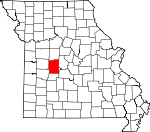 Map of Missouri showing Benton County - Click on map for a greater detail.