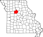Map of Missouri showing Saline County - Click on map for a greater detail.
