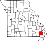 Map of Missouri showing Stoddard County - Click on map for a greater detail.