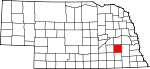 Map of Nebraska showing Seward County - Click on map for a greater detail.