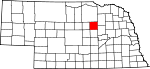 Map of Nebraska showing Wheeler County - Click on map for a greater detail.
