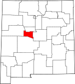 Map of New Mexico showing Valencia County - Click on map for a greater detail.