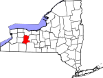 Map of New York showing Livingston County - Click on map for a greater detail.