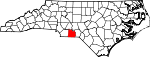 Map of North Carolina showing Anson County - Click on map for a greater detail.