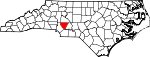 Map of North Carolina showing Cabarrus County - Click on map for a greater detail.