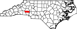Map of North Carolina showing Lincoln County - Click on map for a greater detail.