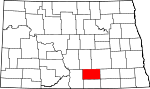 Map of North Dakota showing Logan County - Click on map for a greater detail.