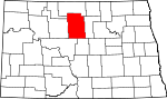 Map of North Dakota showing McHenry County - Click on map for a greater detail.
