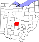 Map of Ohio showing Franklin County - Click on map for a greater detail.