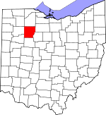 Map of Ohio showing Hancock County - Click on map for a greater detail.