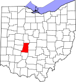 Map of Ohio showing Madison County - Click on map for a greater detail.