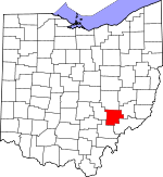 Map of Ohio showing Morgan County - Click on map for a greater detail.