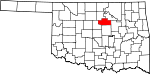 Map of Oklahoma showing Payne County - Click on map for a greater detail.