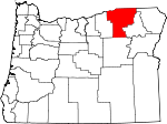 Map of Oregon showing Umatilla County - Click on map for a greater detail.