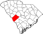 Map of South Carolina showing Aiken County - Click on map for a greater detail.