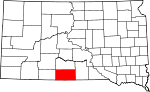 Map of South Dakota showing Todd County - Click on map for a greater detail.