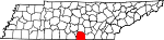 Map of Tennessee showing Franklin County - Click on map for a greater detail.