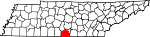 Map of Tennessee showing Lincoln County - Click on map for a greater detail.