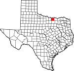 Map of Texas showing Cooke County - Click on map for a greater detail.