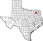 Map of Texas showing Hopkins County - Click on map for a greater detail.