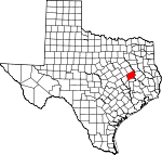 Map of Texas showing Leon County - Click on map for a greater detail.