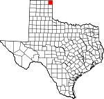 Map of Texas showing Lipscomb County - Click on map for a greater detail.