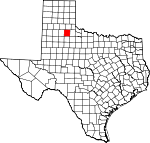 Map of Texas showing Motley County - Click on map for a greater detail.