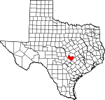 Map of Texas showing Travis County - Click on map for a greater detail.