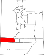 Map of Utah showing Beaver County - Click on map for a greater detail.