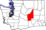 Map of Washington showing Grant County - Click on map for a greater detail.