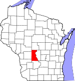 Map of Wisconsin showing Juneau County - Click on map for a greater detail.